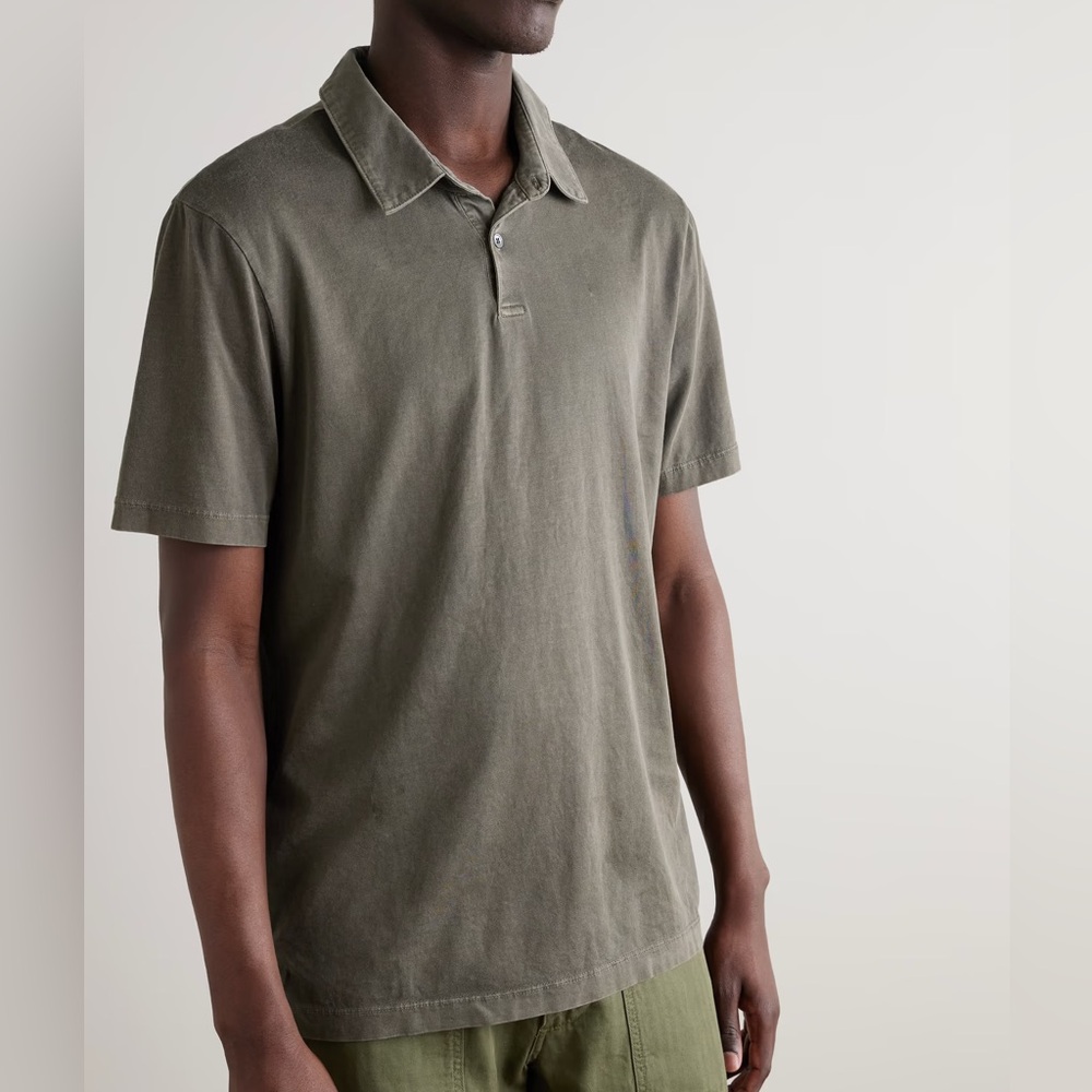 James Perse Sueded Jersey Polo - Size 2